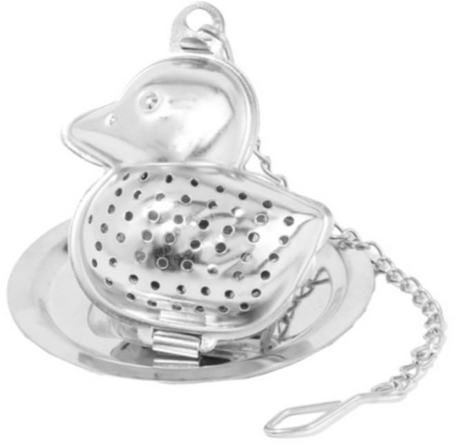 오리 차 거름망(티 필터) & 트레이, 1개