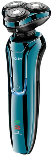 POLIIN 전기 면도기 전체 방수 IPX7 남자 전동 면도기 KS0242, 토브 그린