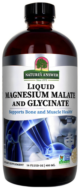 NATURE'S ANSWER 蘋果酸鎂保健液, 480ml, 1個