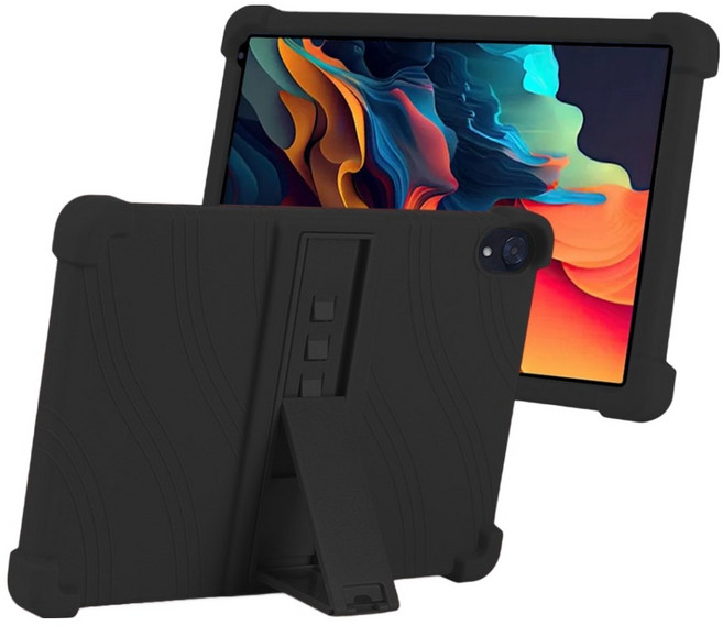 C107 10.1인치 퀵스탠드 거치대 범퍼 케이스, 블랙, 1개