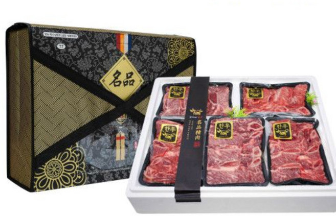 김씨네한우 마장동 한우 투뿔 찜갈비 2팩 선물 세트 설날 추석 명절 소고기 갈비찜, 1개