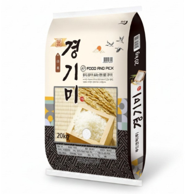 25년 찰진 경기미 단일미 최근도정 백미 쌀 상 20kg 1개, 상등급