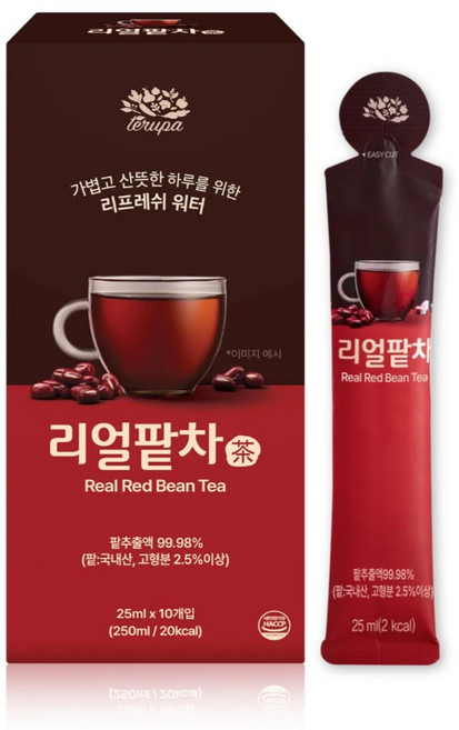 테루파 리얼팥차 국산팥 100% 팥물 커피대용차, 25ml, 10개입, 1박스