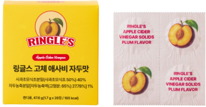 링글스 고체 애사비 자두맛, 1개
