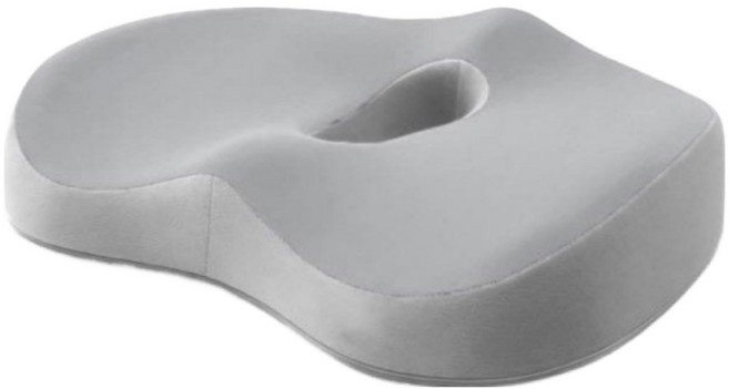 코날 3D 메모리폼 자세교정 꼬리뼈 엉덩이 기능성 도넛 방석 쿠션, 그레이