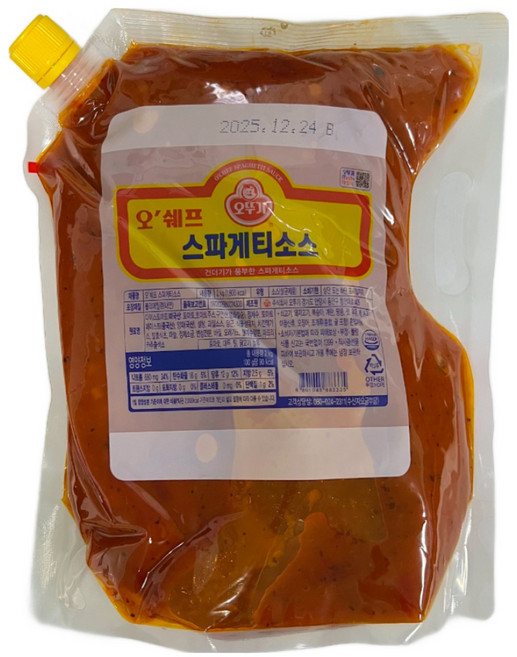 오뚜기 오쉐프 스파게티소스 2kg, 6개