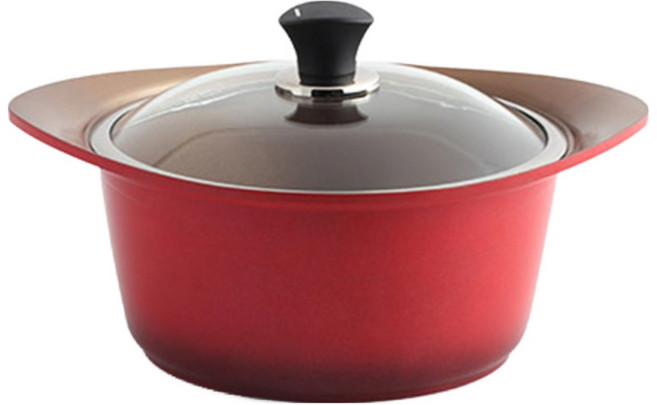 [세신 퀸센스]러블리 IH 세라믹 편수18cm, 1개, 레드, 18cm