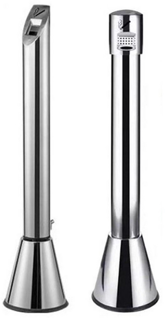 야외 업소용 스탠드 재떨이 스테인레스 휴지통 흡연구역 공공장소, 1개, 사선형