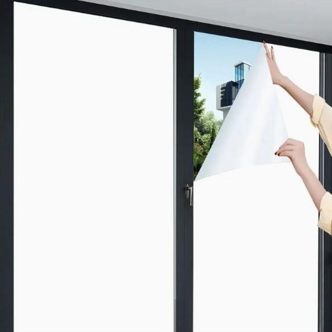 홈웰 열차단 무점착 유리창시트지, 02 화이트암막