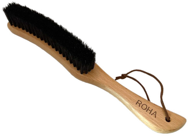 ROHA 옷솔 돈모옷솔 브러쉬 의류먼지제거 캐시미어코트 관리, 브라운, 1개