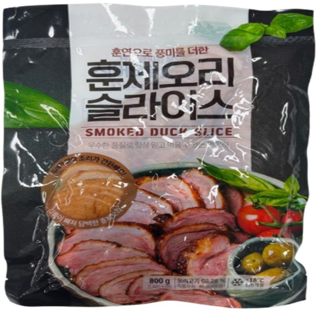 CJ 이츠웰 훈제오리 슬라이스 800g 훈연으로 풍미를 더한, 10개