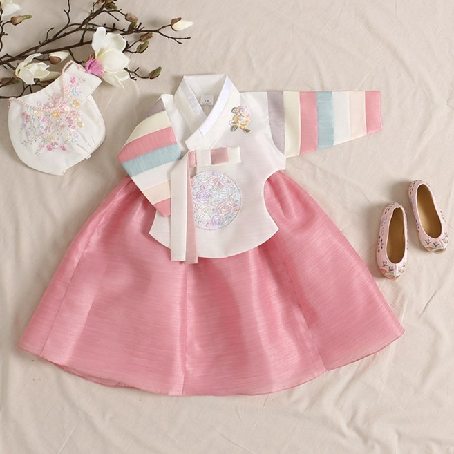 은설 색동 아이당의 여아한복