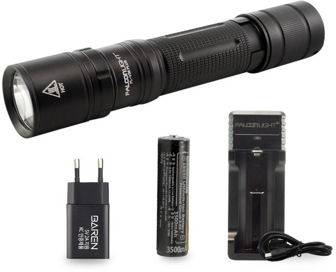 팔콘라이트 FL-V36PLUS세트 / 초경량 LED손전등 충전식후레쉬, 1개