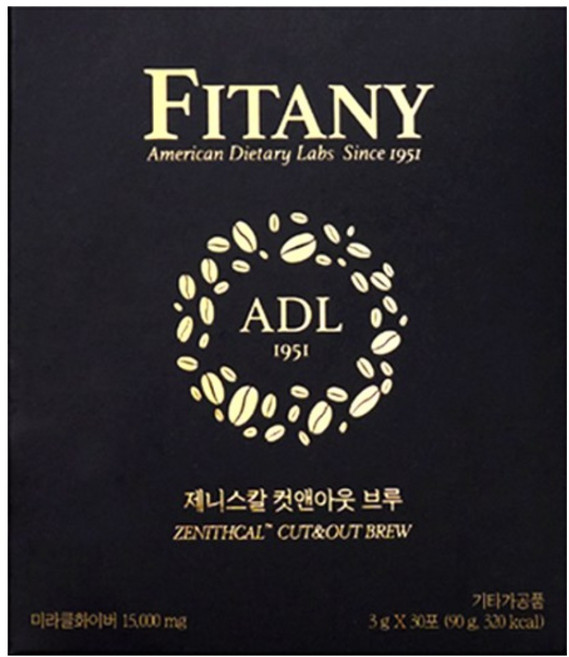 [FITANY] 피타니 제니스칼 컷앤아웃 브루 미라클화이버 알파CD, 4박스, 90g