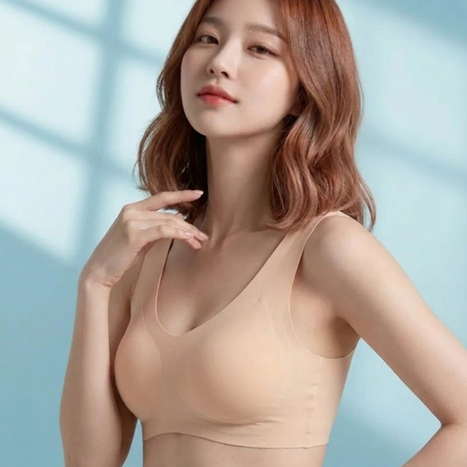 젝소 여성 노와이어 올데이브라 편한 일체형 심리스 브래지어 2P