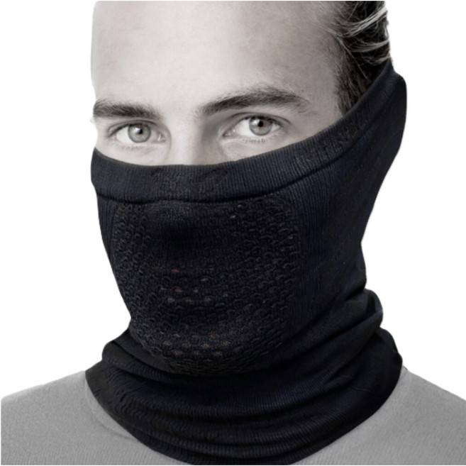 [1대1 사은품] 겨울용 마스크 방한 김서림방지 스키 러닝 등산 스노우보드 나루마스크 X9, 올블랙