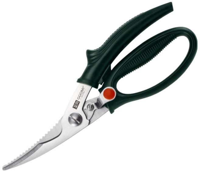 루시팡 식당용 뼈가위 주방용 생고기 닭뼈 스텐 강력 랍스터 두꺼운 재료 바베큐가위, 1개, 다크블랙