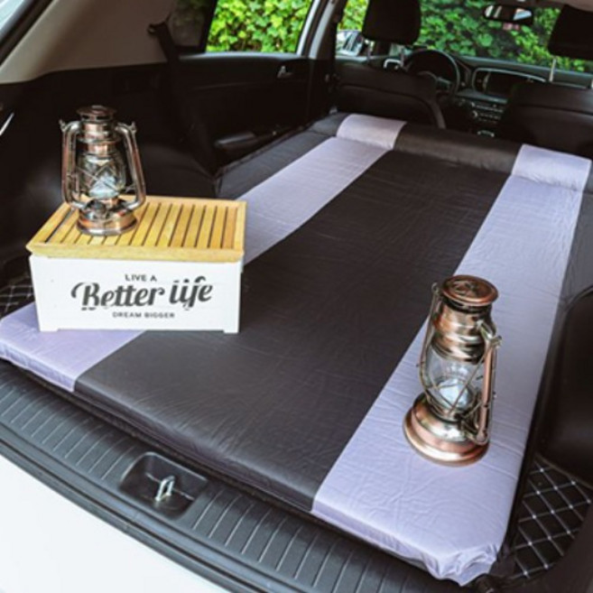 루일로 캠핑 차박 텐트 고속자동충전더블에어쿠션매트 에어매트 2인용 그레이