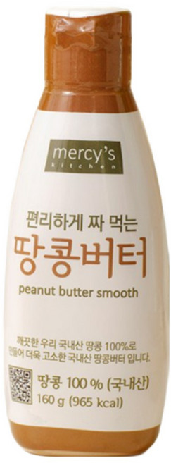 머시스 키친 짜먹는 땅콩버터 국내산 100%, 1개, 160g