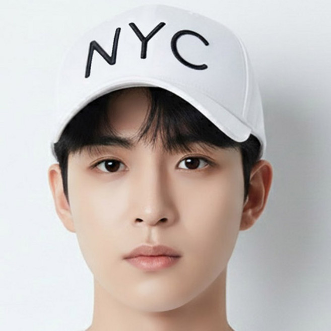 베이직엠 빅사이즈 남성 야구모자 볼캡 면 심플 NYC