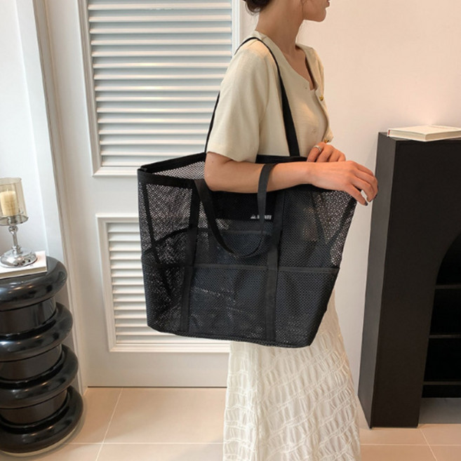 베로 특대형 메쉬 다용도 비치백