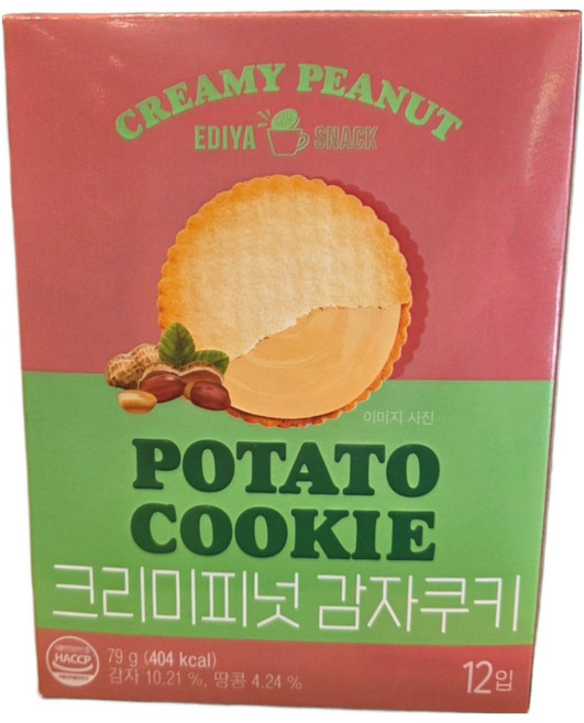 이디야 크리미 피넛 감자쿠키, 1개, 79g