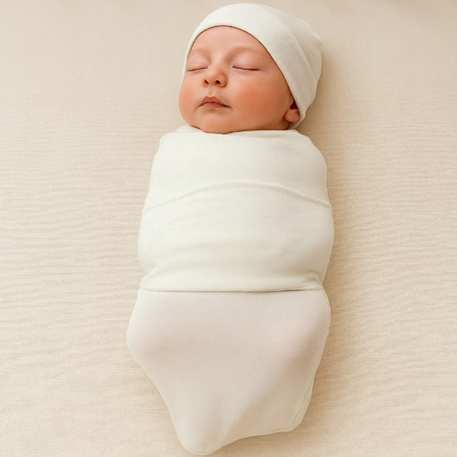 [힙주] 프리미엄 텐셀모달 신생아 양막주머니 코쿤 속싸개 + 모자 세트