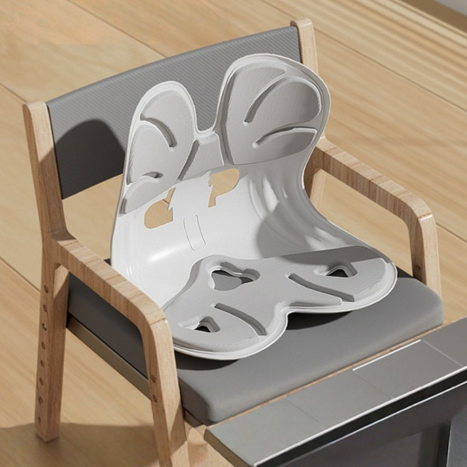 자세교정 방석 의자 허리받침 등받이 쿠션 척추 골반 지지, 그레이