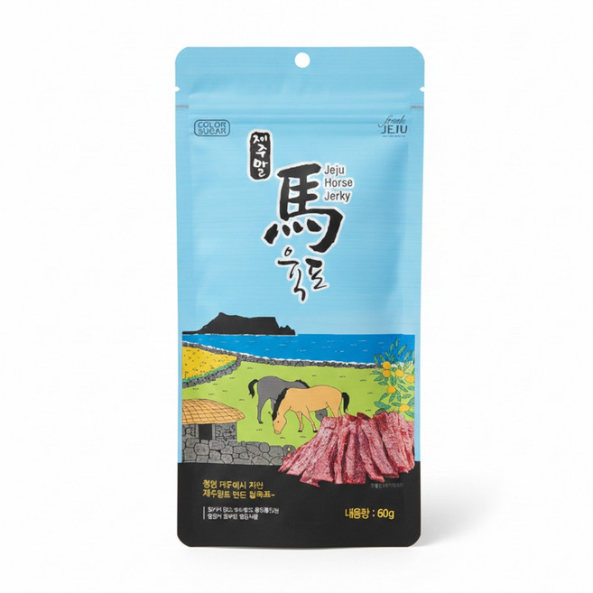 육포 제주 말육포 프리미엄 말고기육포 안주 간식 여행 캠핑, 10개, 60g