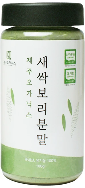 제주 유기농 새싹보리분말 보리순 100%, 100g, 2개 - 쿠팡