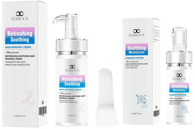 부드럽게 제모 2종 세트 민감성 피부 전용 식물성 진정 로션, 2개, 100g