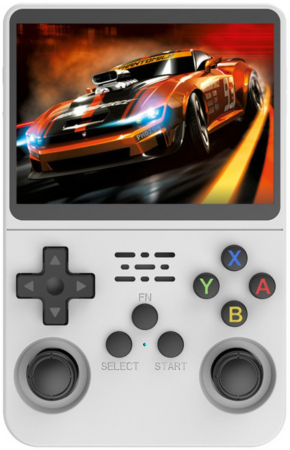 MMQ R36S 레트로 휴대용 게임 콘솔 3.5인치 한국어 지원, 단일상품(화이트)