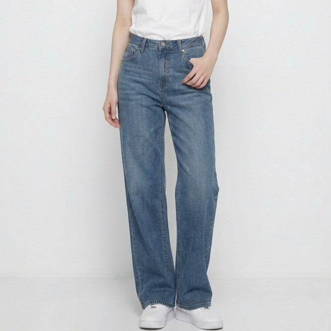 [백화점 정품] 게스 여성 S/S 라이트 와이드 데님 팬츠