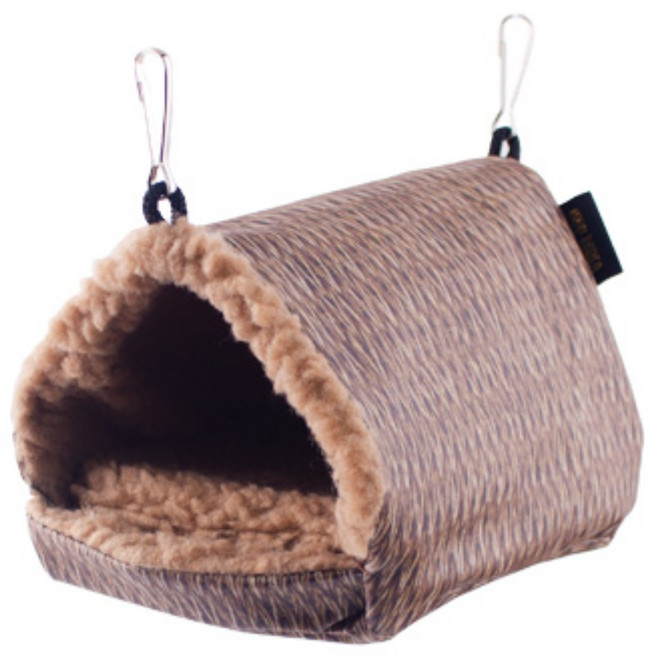 앵무새침대 따뜻한 우드패턴 돔 침대 디자인 새 용품 침대 보온 은신처, 꼬임우드(대형), 1개