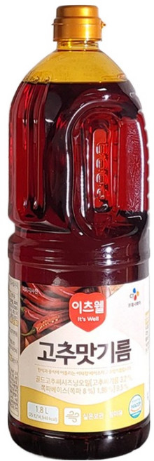 CJ 이츠웰 고추맛기름 1.8L, 8개