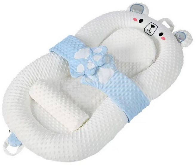 HEYBED 신생아 아기침대 베드인베드 역류방지 수유쿠션, 베이지