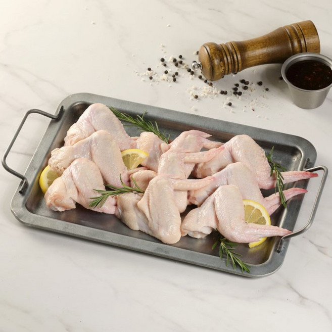 치킨마켓 국내산 냉장 생닭날개 닭날개 닭윙 통날개 3kg (1kg X 3팩), 3개