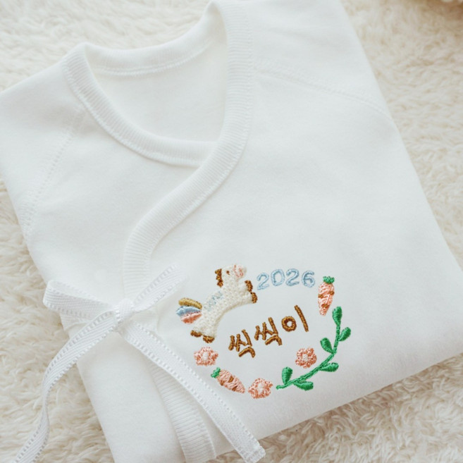 2026 말띠 태명 자수 오가닉 배냇저고리 선물세트 완제품 주문맞춤제작 임신출산선물 만삭사진 베이비샤워