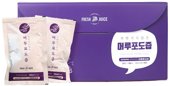 남녀노소 누구나 좋아하는 달콤한 영천 머루포도즙, 100ml