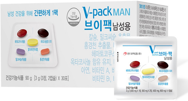 브이팩 남성용 멀티비타민, 90g, 1개