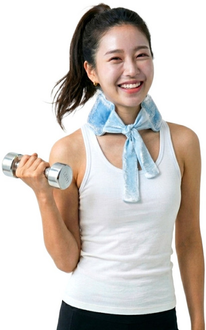 -8도 아이스 쉴드 넥쿨러 아이스 얼음 목쿨러 넥밴드 쿨스카프, 1개, 블루