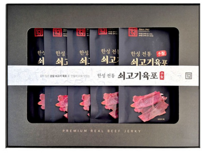 한성 소고기육포 수제육포 명품육포세트 300g 명절선물세트 감사선물, 60g, 5개