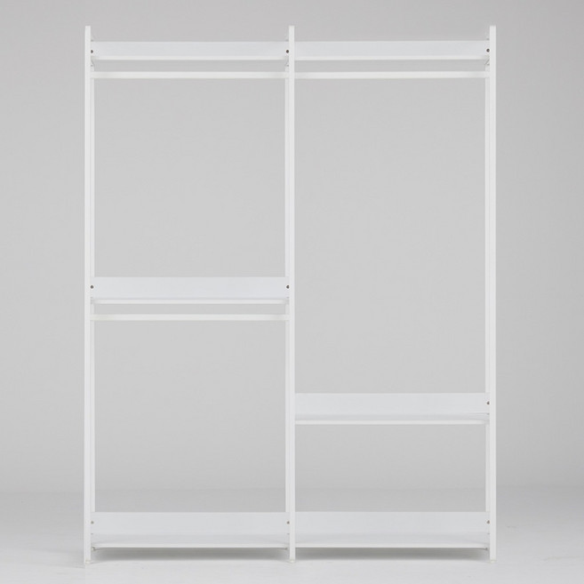 동서가구 몬티아 철제 시스템 셀프 드레스룸/1600 3단행거 DF643456, 화이트