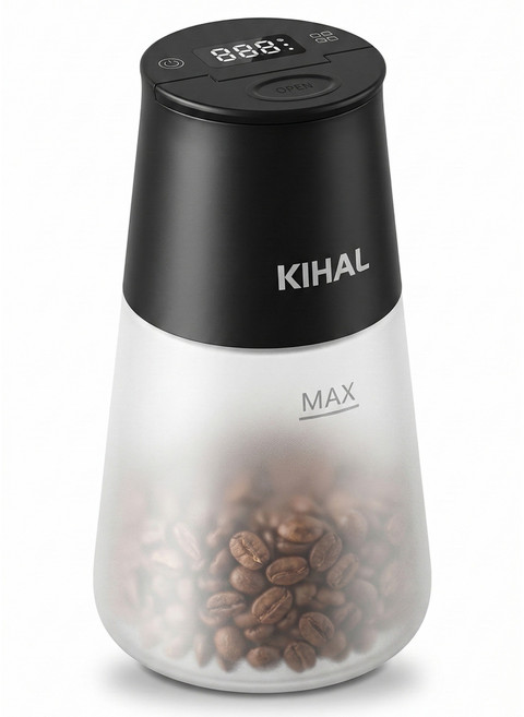 데일리빗 커피 원두보관용기 진공 밀폐 캐니스터 스마트 원터치 원두통 650ml, 1개, 블랙