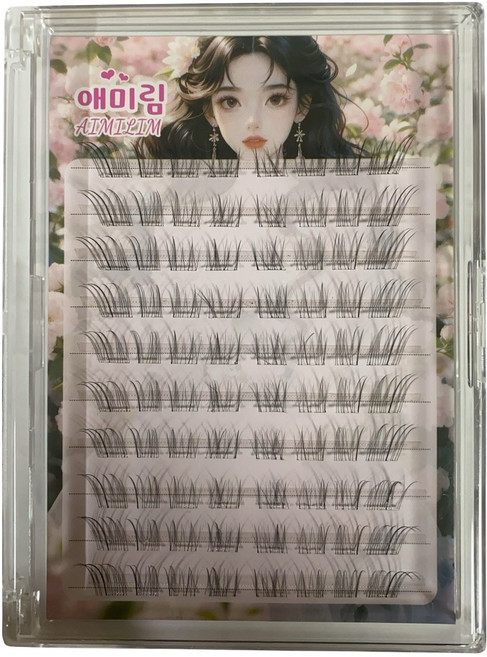 Aimilim 애미림 노글루 가닥 청순한 자연스러운 속눈썹 6-10mm, 1개, 블랙