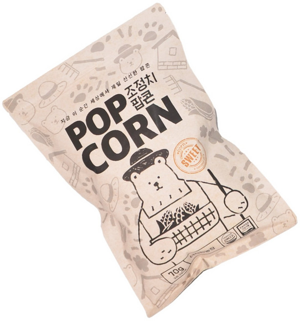 조정치팝콘 nongmo 친환경 무농약 팝콘70g 5봉 세트 과자 간식, 5세트, 70g