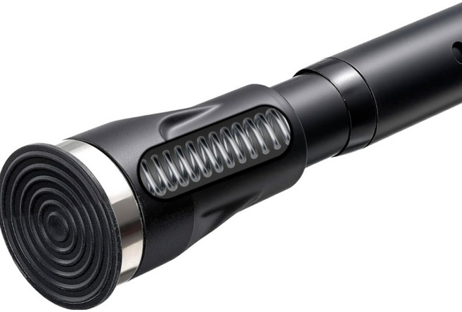 스프링 장력 샤워 커튼봉 길이 조절 가능한 압축봉 다기능 견고하고 내구성 뛰어난 커튼 봉으로 욕실 옷장 및 창문에 적합합니다, 검정색, 102-292cm