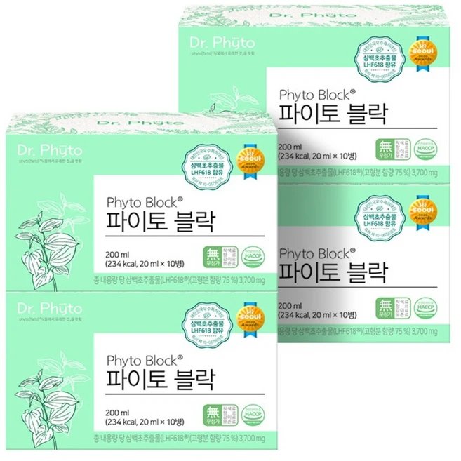 [TV 속 그 삼백초추출물] 닥터파이토 파이토블락 삼백초 추출물 GMP 인증 4박스, 200ml, 4개 - 쿠팡