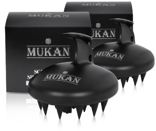 무칸 두피 케어 샴푸 브러쉬, 2개