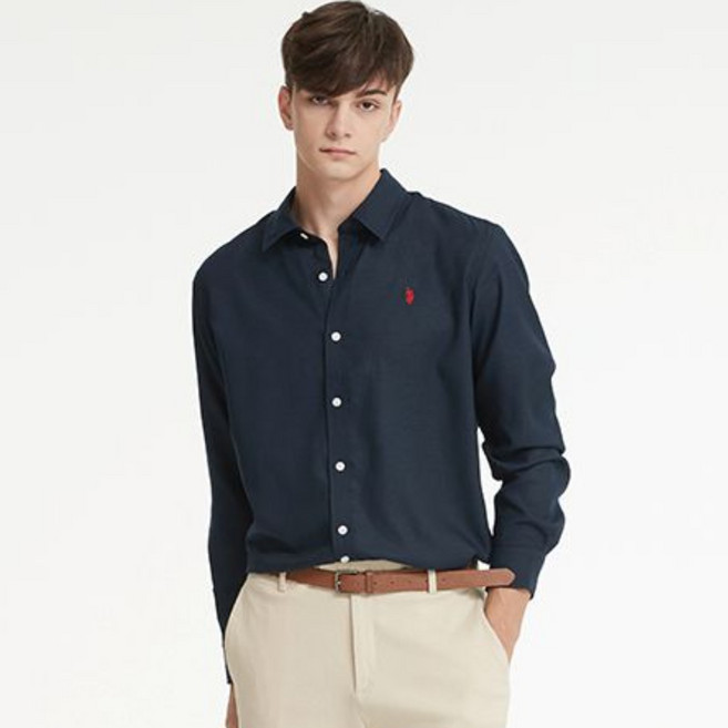 [U.S. POLO ASSN.] 코튼 클래식 셔츠 남성 MP23-SH914